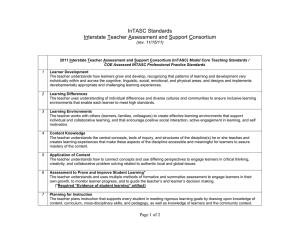 InTASC Standards Interstate Teacher Assessment and Support Consortium (rev. 11/15/11)