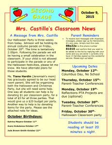 S G  Mrs. Castillo’s Classroom News