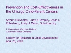 Prevention and Cost-Effectiveness in the Chicago Child-Parent Centers