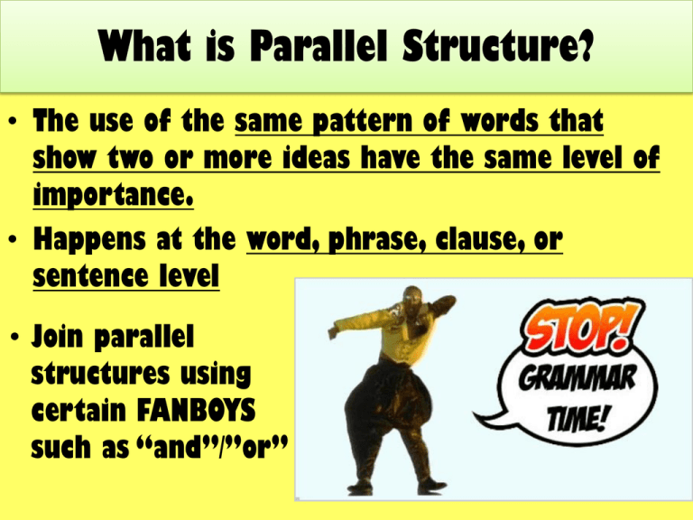 What Is Parallel Structure 