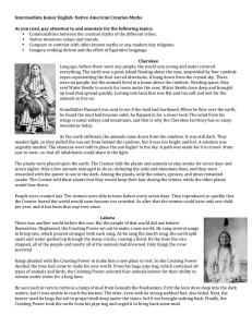Intermediate Junior English: Native American Creation Myths