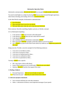 medical related informative speech topics