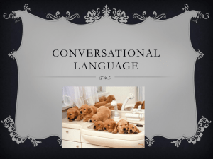 CONVERSATIONAL LANGUAGE