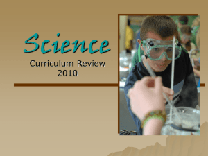 Science Curriculum Review 2010