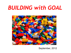 BUILDING with GOAL September, 2012