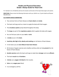 Health and Physical Education Grade 3 Study Guide for Heart Unit