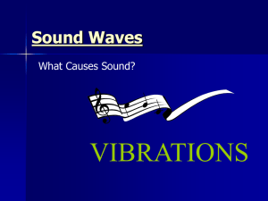 VIBRATIONS Sound Waves What Causes Sound?
