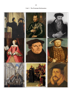 Unit 2 – The Protestant Reformation  29