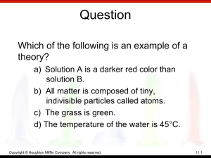 Question Which of the following is an example of a theory?