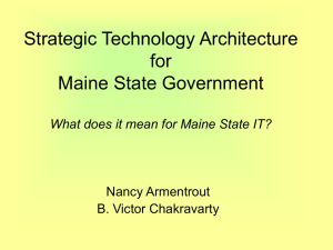 Strategic Technology Architecture for Maine State Government
