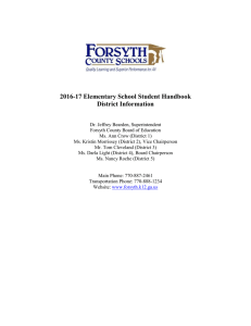 2016-17 Elementary School Student Handbook District Information