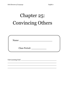 Chapter 25: Convincing Others Name: ________________________