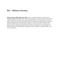 – Melissa Hensley Bio
