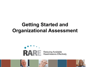 Getting Started and Organizational Assessment