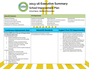 2013-16 Executive Summary School Improvement Plan