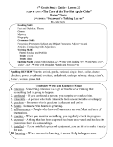 4 Grade Study Guide - Lesson 20 “Sequoyah’s Talking Leaves”