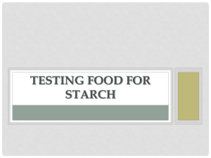 TESTING FOOD FOR STARCH