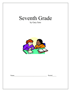 Seventh Grade by Gary Soto Name________________________________________  Period_____