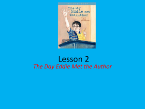 Lesson 2 The Day Eddie Met the Author