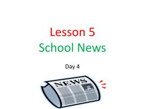 Lesson 5 School News Day 4