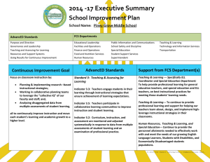 2014 -17 Executive Summary School Improvement Plan