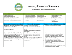 2014-17 Executive Summary School Name:   West Forsyth High School