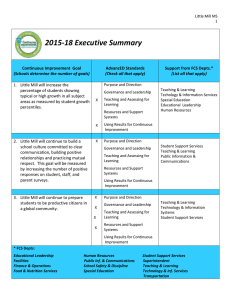 2015-18 Executive Summary  Continuous Improvement  Goal AdvancED Standards