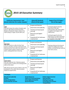 2015-18 Executive Summary  Continuous Improvement  Goal AdvancED Standards