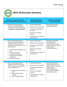 2015-18 Executive Summary  North Forsyth HS 1