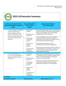 2015-18 Executive Summary  Continuous Improvement Goal AdvancED Standards