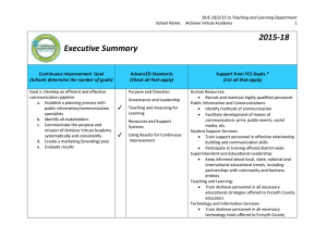 DUE 10/2/15 to Teaching and Learning Department