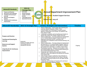 Annual Department Improvement Plan
