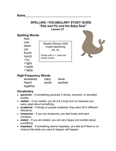 Name SPELLING / VOCABULARY STUDY GUIDE