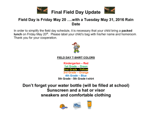 Final Field Day Update