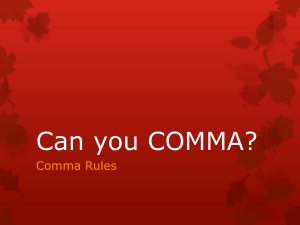 Can you COMMA? Comma Rules
