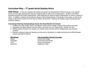 Curriculum Map – 7 grade Social Studies/Africa Unit Focus: