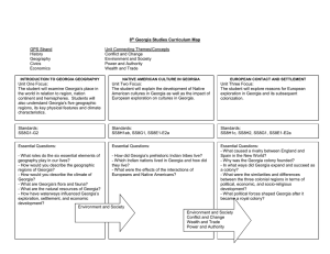 8 Georgia Studies Curriculum Map  GPS Strand