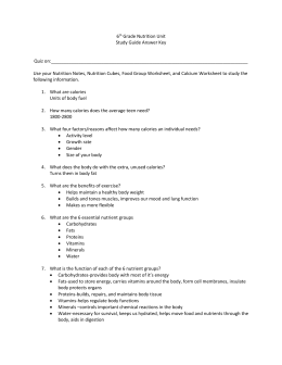 6 Grade Nutrition Unit Study Guide Answer Key 6 Grade Nutrition Unit Study Guide Answer Key