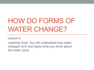 HOW DO FORMS OF WATER CHANGE?
