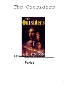 The Outsiders  Name  _______________ Period ____