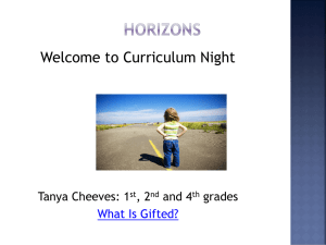 Welcome to Curriculum Night Tanya Cheeves: 1 , 2 and 4