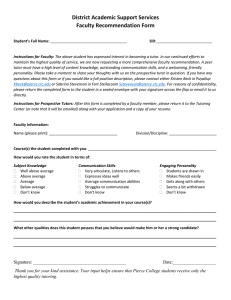 District Academic Support Services Faculty Recommendation Form