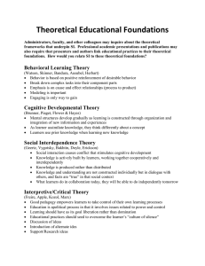 Theoretical Educational Foundations