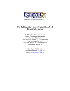 2015-16 Elementary School Student Handbook District Information