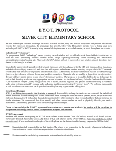 B.Y.O.T. Protocol Silver City Elementary School