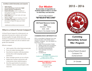 Our Mission *BE*BELIEVE*BECOME*  What is a School-Parent Compact?