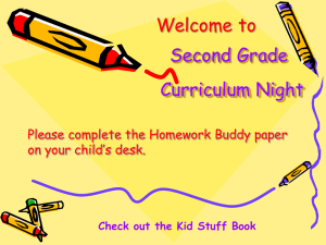 Curriculum Night Please complete the Homework Buddy paper on your child’s desk.