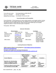 SYLLABUS College of Medicine  Course title and number