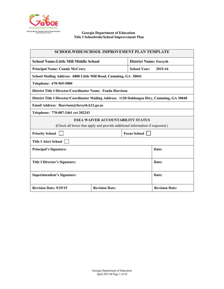 schoolwide-school-improvement-plan-template-school-name-little-mill