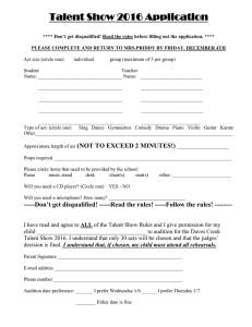 Talent Show 2016 Application